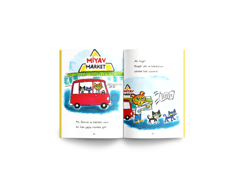 Kedi Piti Markete Gidiyor - Olimpos Yayınları Kitap Dolu Günler Diler.
