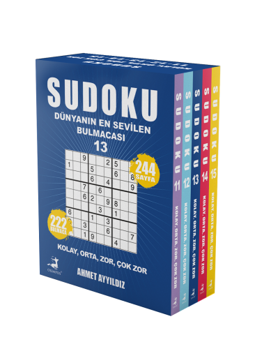 Sudoku Dünyanın En Sevilen Bulmacası 5 Kitap Set (11-12-13-14-15)